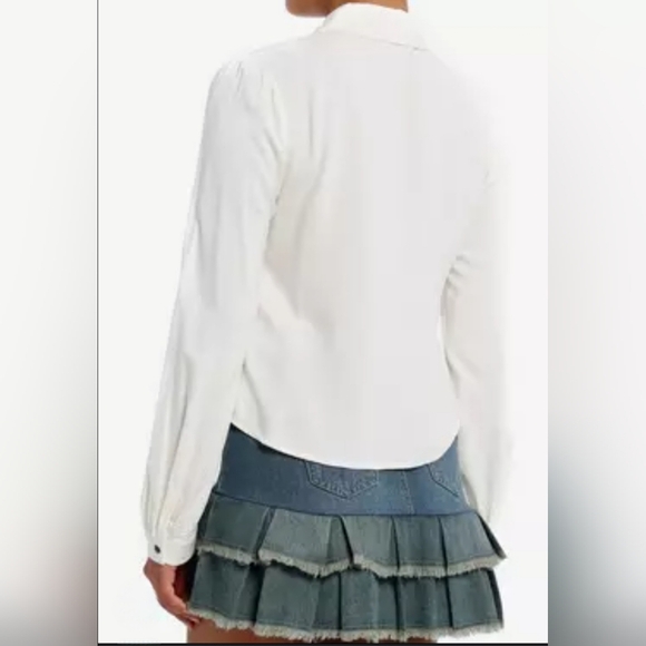 Thorn & Fable Frog Mushroom Blouse Women’s L Long Sleeve Fairy Boho Cottagecore - Picture 5 of 14